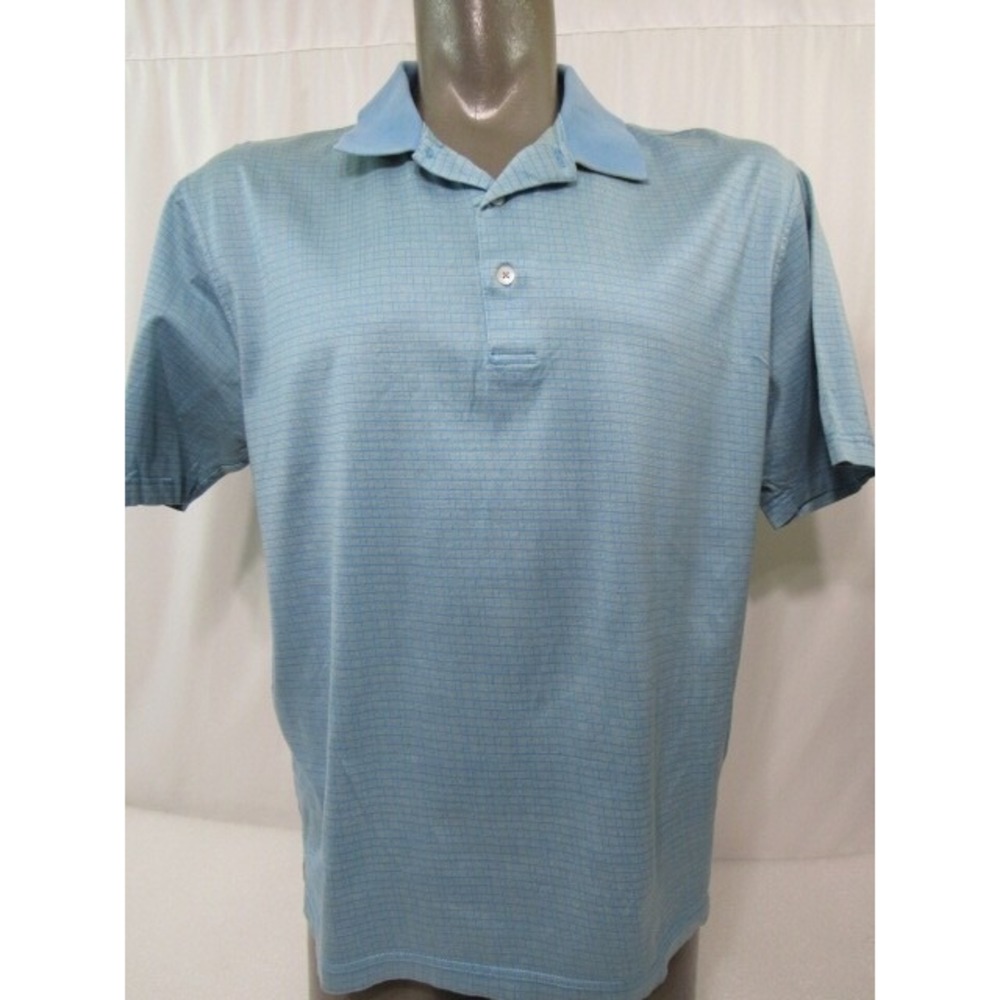 Bobby Jones Golf Blue Cotton Polo Shirt Size L
